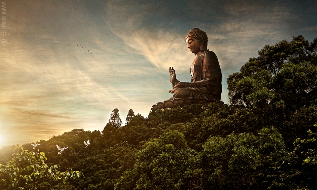 Бог есть покой. Просветление Будды. Будда Шакьямуни гора. Будда на острове Лантау. Тяньтань Будда.